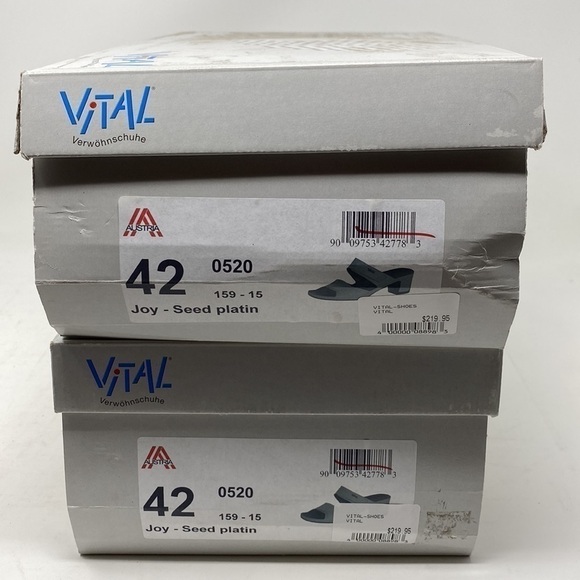 Vital 0520 Joy Seed Platin Mule Comfort Dress Sandals - Picture 8 of 8